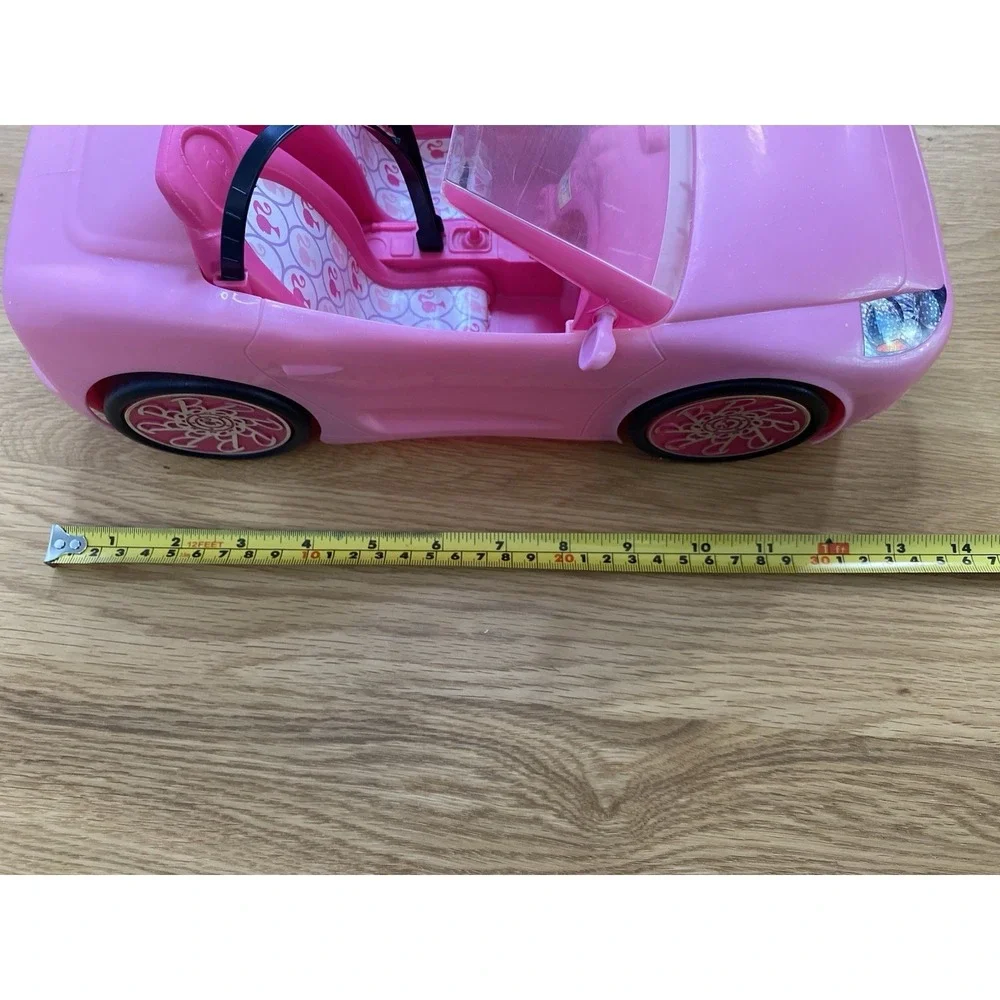 2010 MATTEL BARBIE GLAM PINK CONVERTIBLE‎ SPORTS CAR 2 SEATER FITS BARBIE DOLL